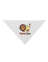 Cute Taco Lion Text Dog Bandana 26-Dog Bandana-TooLoud-White-One-Size-Fits-Most-Davson Sales