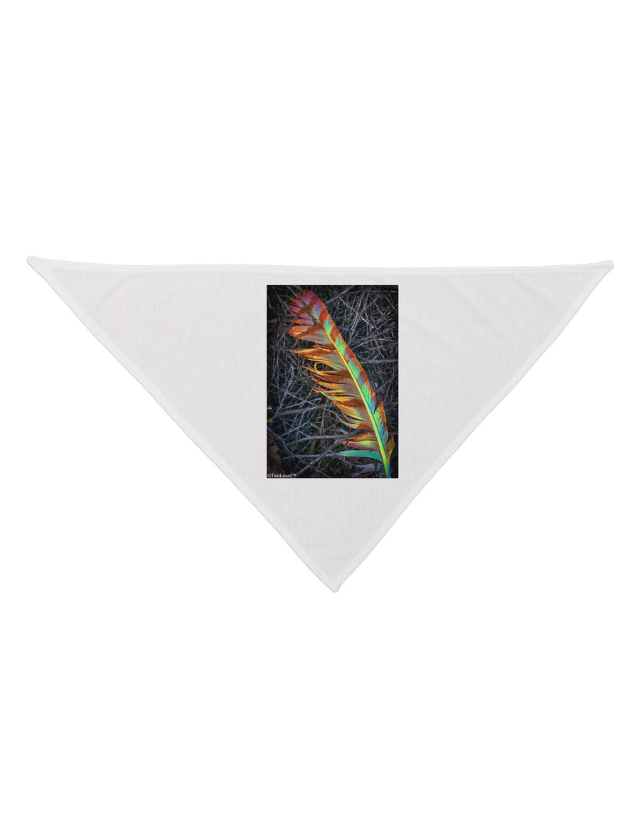 Rainbow Feather Dog Bandana 26-Dog Bandana-TooLoud-White-One-Size-Fits-Most-Davson Sales