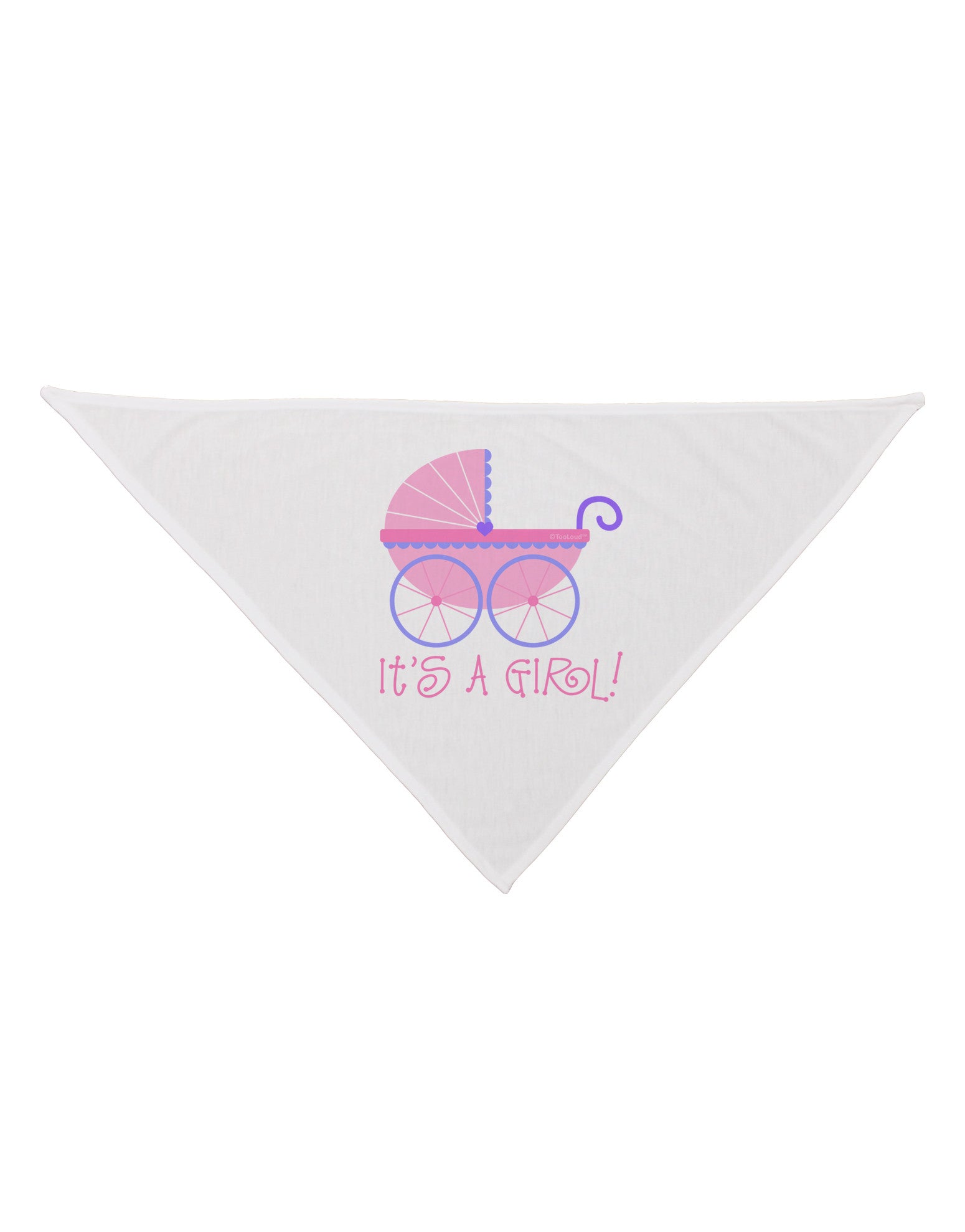 It's a Girl - Baby Carriage Dog Bandana 26-Dog Bandana-TooLoud-White-One-Size-Fits-Most-Davson Sales