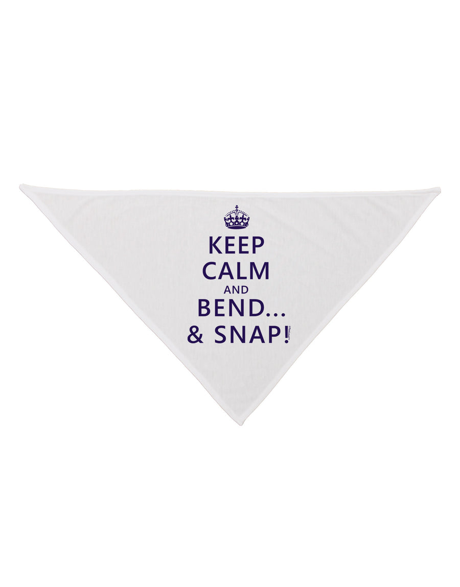 Keep Calm and Bend and Snap Dog Bandana 26-Dog Bandana-TooLoud-White-One-Size-Fits-Most-Davson Sales