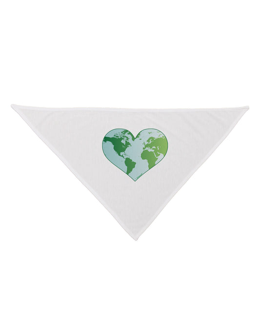 TooLoud World Globe Heart Dog Bandana 26-Dog Bandana-TooLoud-White-One-Size-Fits-Most-Davson Sales