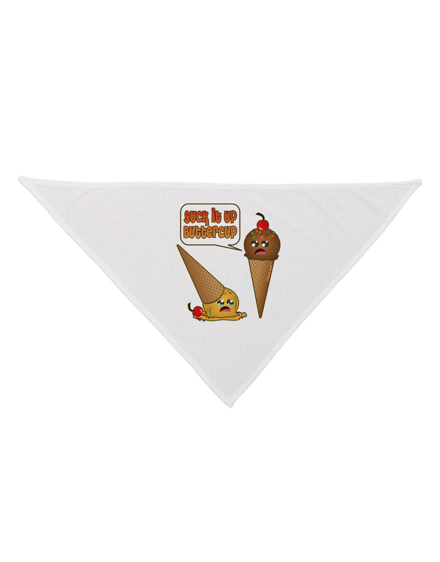 Suck It Up Buttercup Icecream Dog Bandana 26-Dog Bandana-TooLoud-White-One-Size-Fits-Most-Davson Sales