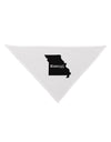 Missouri - United States Shape Dog Bandana 26-Dog Bandana-TooLoud-White-One-Size-Fits-Most-Davson Sales