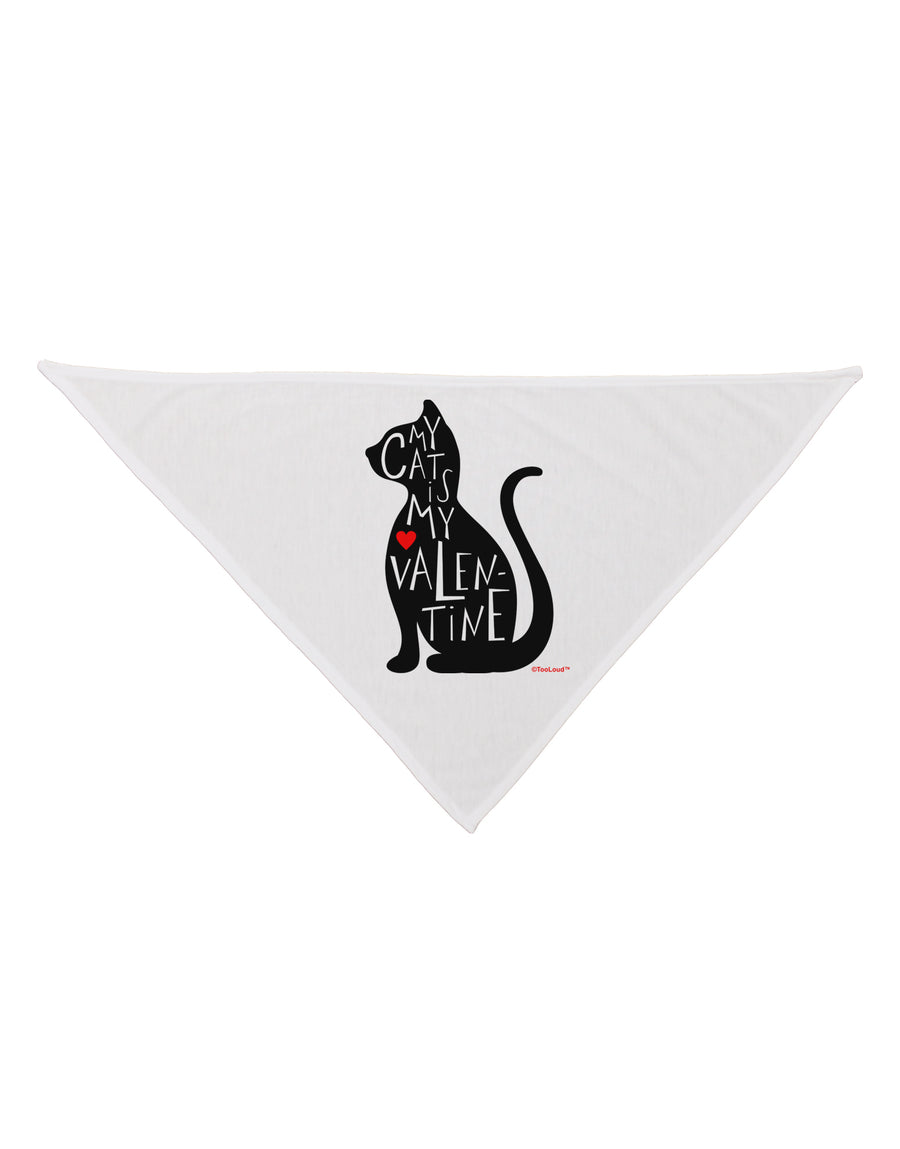 My Cat Is My Valentine Dog Bandana 26 by TooLoud-Dog Bandana-TooLoud-White-One-Size-Fits-Most-Davson Sales