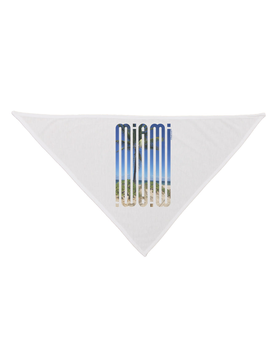 Miami Beach View Mirage Dog Bandana 26-Dog Bandana-TooLoud-White-One-Size-Fits-Most-Davson Sales