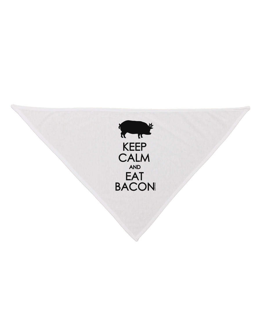 Keep Calm and Eat Bacon Dog Bandana 26-Dog Bandana-TooLoud-White-One-Size-Fits-Most-Davson Sales