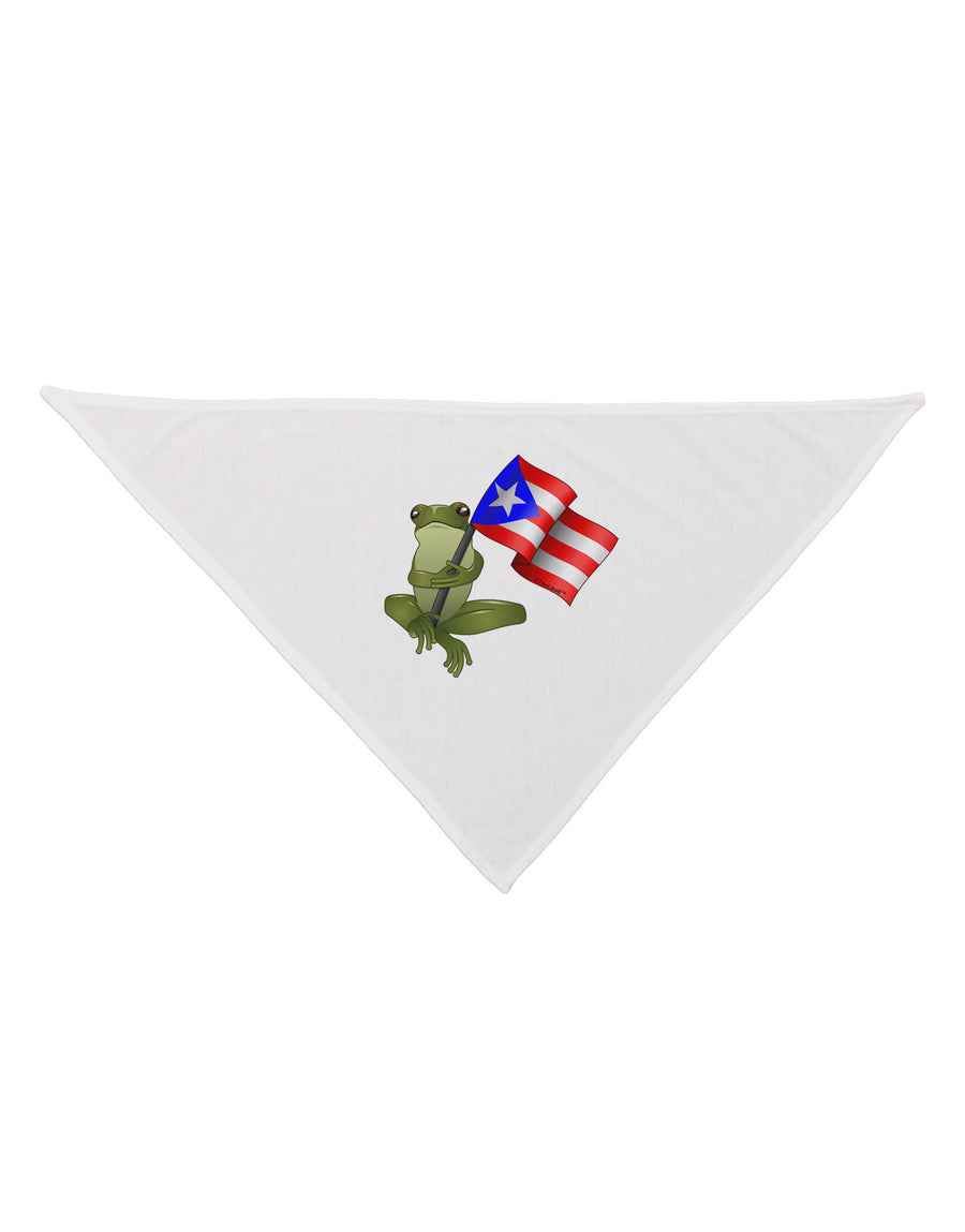 Coqui Holding Flag Dog Bandana 26-Dog Bandana-TooLoud-White-One-Size-Fits-Most-Davson Sales