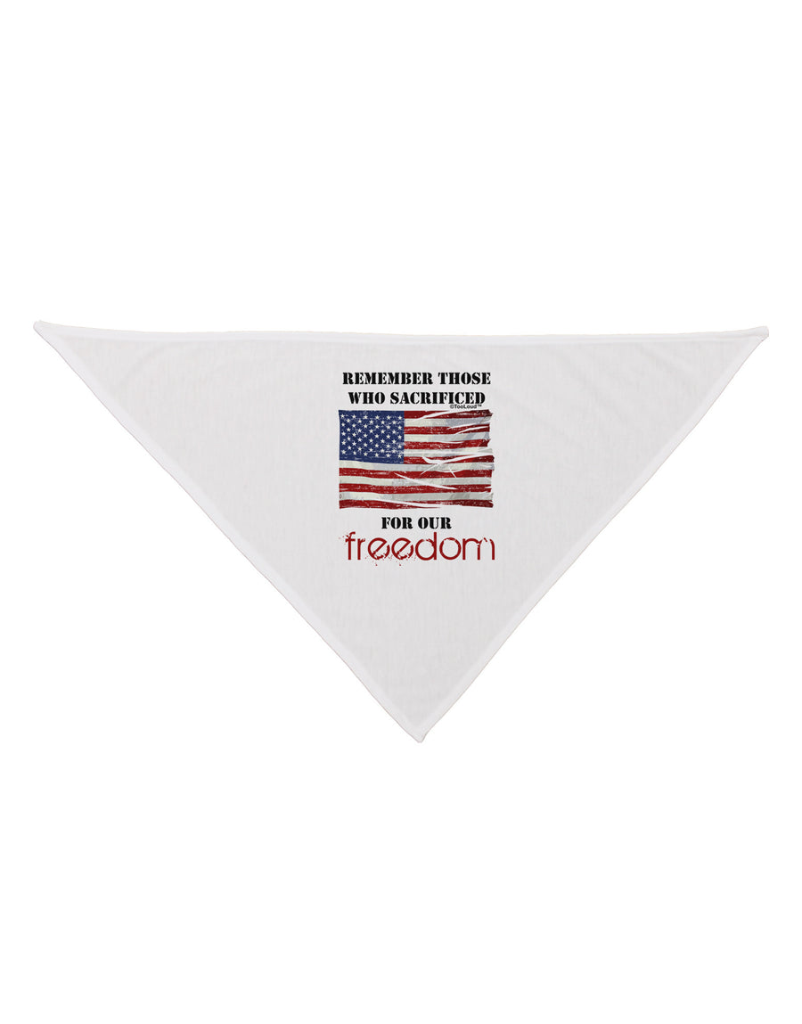 Remember - Veterans Dog Bandana 26-Dog Bandana-TooLoud-White-One-Size-Fits-Most-Davson Sales