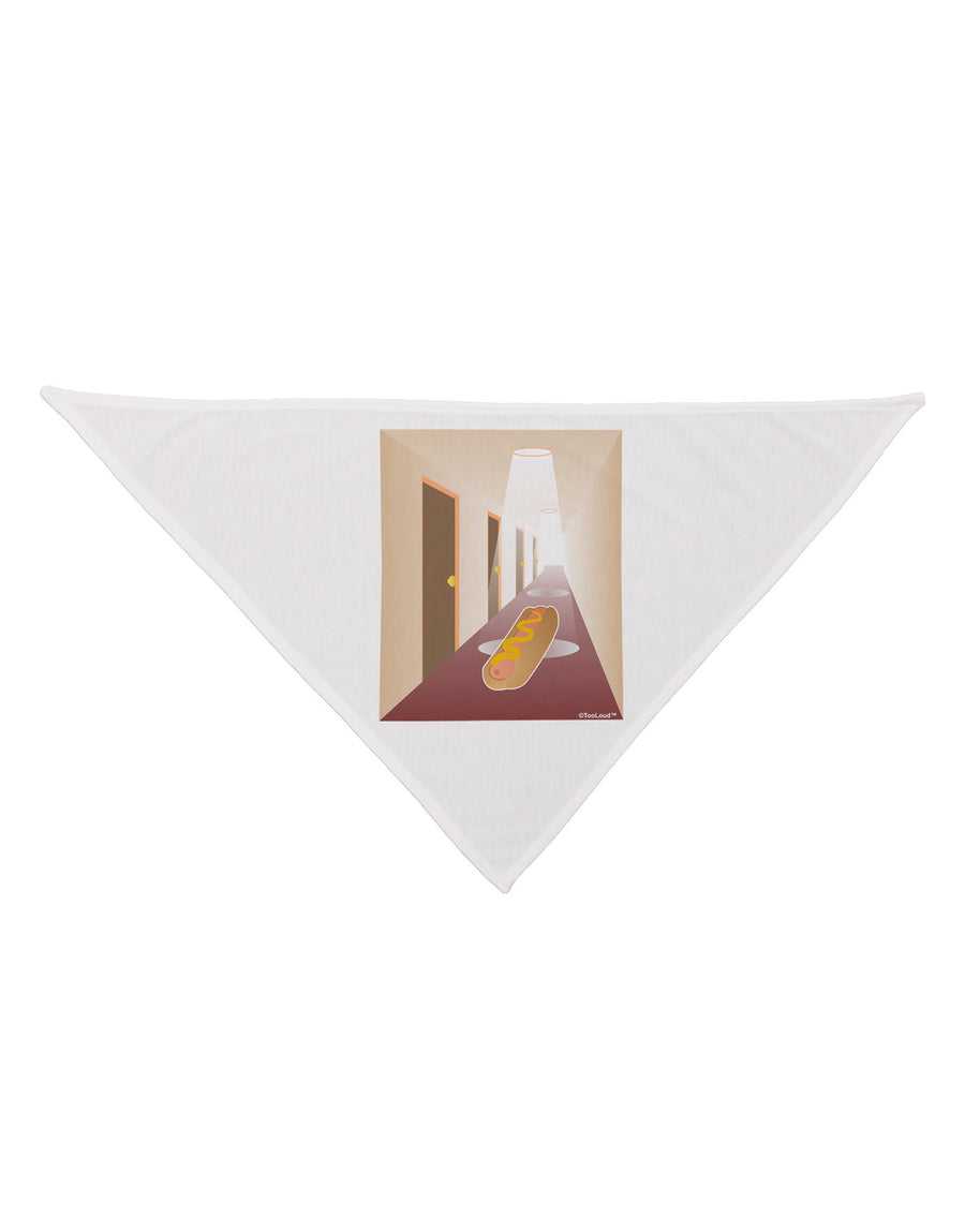 Hotdog in a Hallway Dog Bandana 26-Dog Bandana-TooLoud-White-One-Size-Fits-Most-Davson Sales