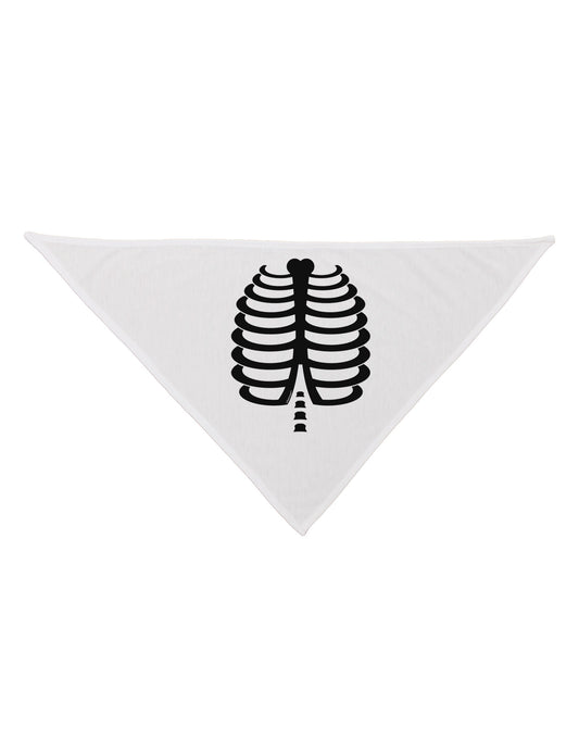 Black Skeleton Ribcage Halloween Dog Bandana 26-Dog Bandana-TooLoud-White-One-Size-Fits-Most-Davson Sales