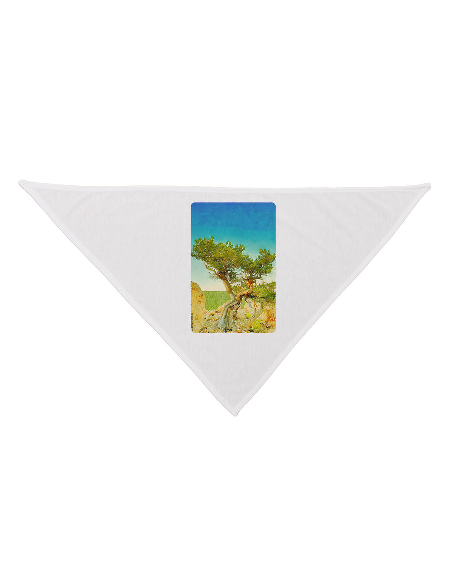 Colorado Tree Watercolor Dog Bandana 26-Dog Bandana-TooLoud-White-One-Size-Fits-Most-Davson Sales