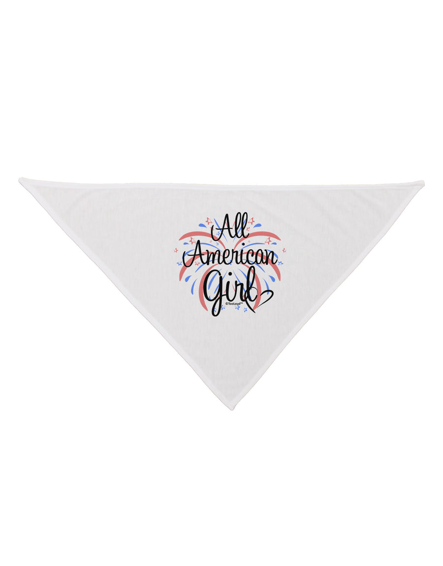 All American Girl - Fireworks and Heart Dog Bandana 26 by TooLoud-Dog Bandana-TooLoud-White-One-Size-Fits-Most-Davson Sales