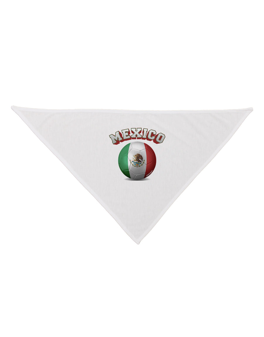 Soccer Ball Flag - Mexico Dog Bandana 26-Dog Bandana-TooLoud-White-One-Size-Fits-Most-Davson Sales