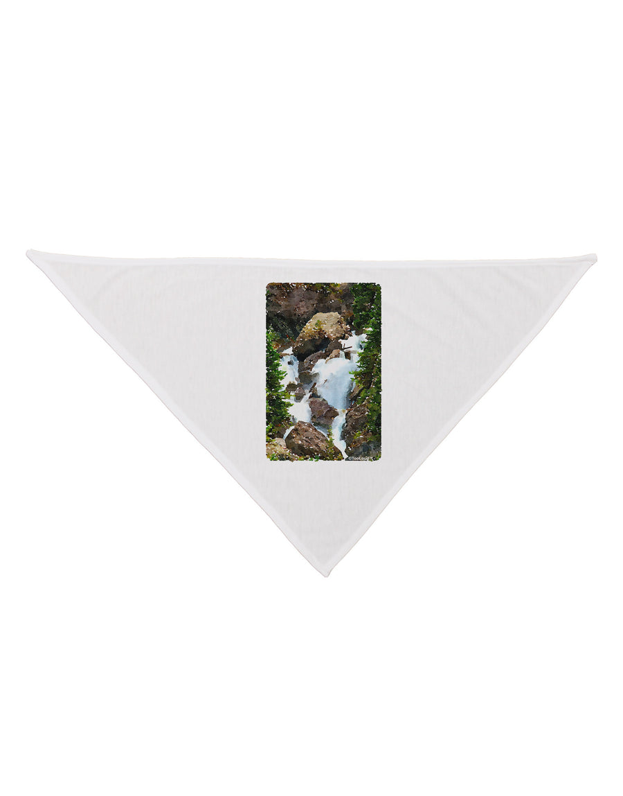 TooLoud Waterfall Watercolor Dog Bandana 26-Dog Bandana-TooLoud-White-One-Size-Fits-Most-Davson Sales