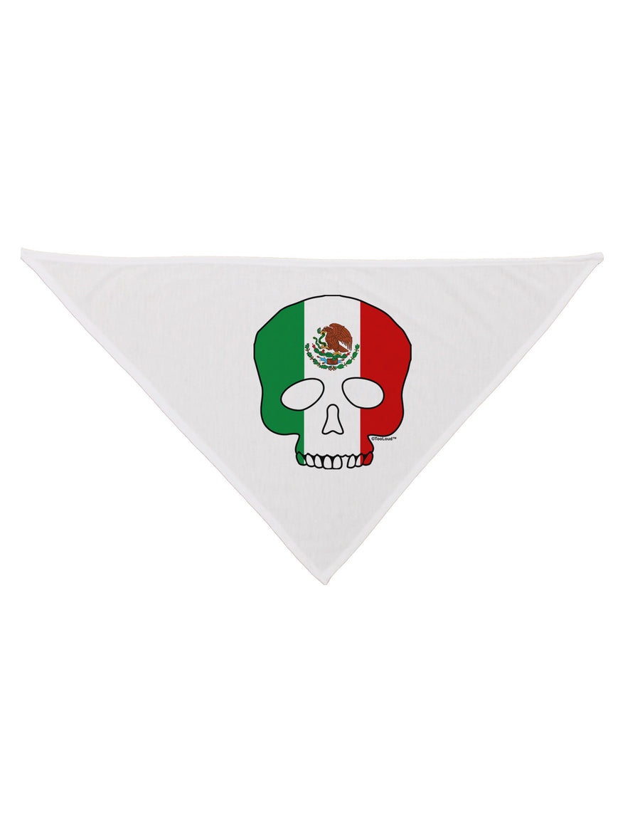Skull Flag Mexico Dog Bandana 26-Dog Bandana-TooLoud-White-One-Size-Fits-Most-Davson Sales