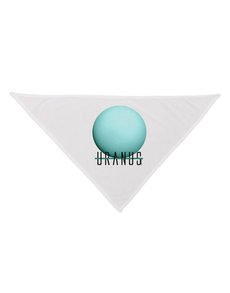 Planet Uranus Text Dog Bandana 26-Dog Bandana-TooLoud-White-One-Size-Fits-Most-Davson Sales