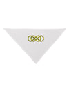 Double Infinity Gold Dog Bandana 26-Dog Bandana-TooLoud-White-One-Size-Fits-Most-Davson Sales