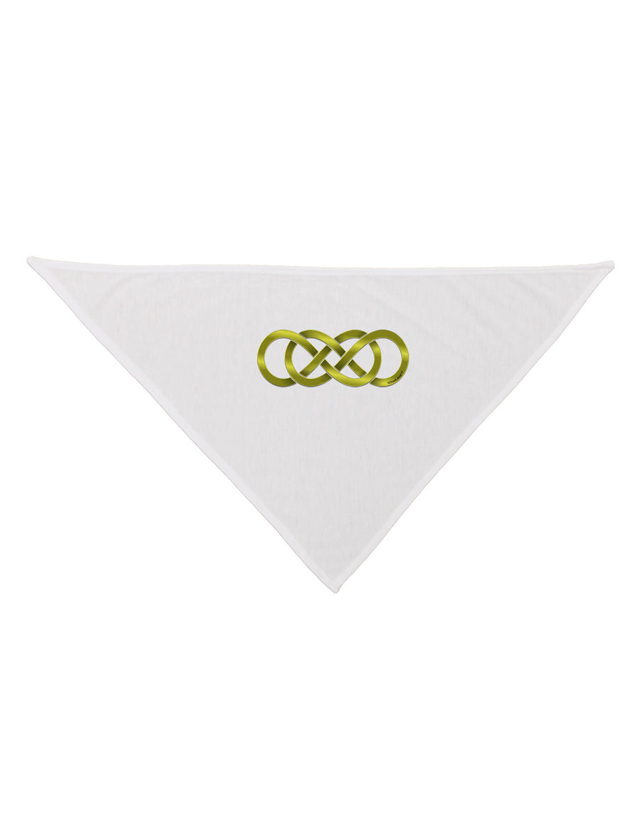 Double Infinity Gold Dog Bandana 26-Dog Bandana-TooLoud-White-One-Size-Fits-Most-Davson Sales