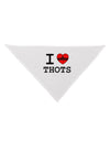 I Love Heart THOTS Dog Bandana 26-Dog Bandana-TooLoud-White-One-Size-Fits-Most-Davson Sales