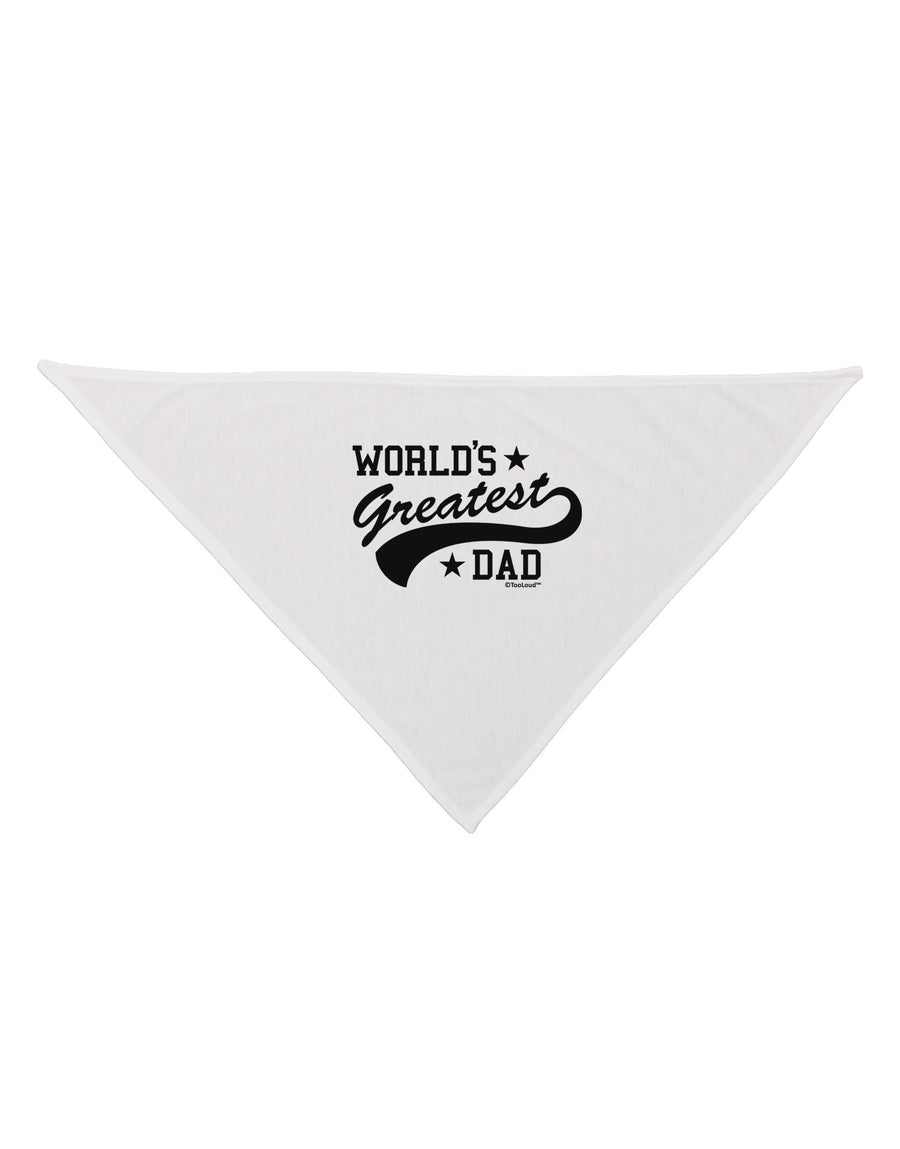 World's Greatest Dad - Sport Style Dog Bandana 26 by TooLoud-Dog Bandana-TooLoud-White-One-Size-Fits-Most-Davson Sales