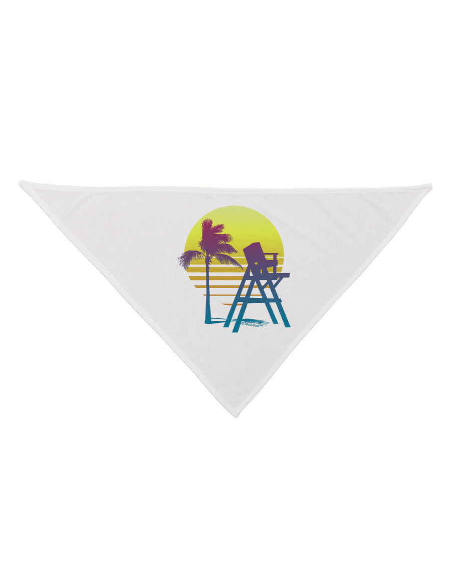 LA Beach Silhouette Letters Dog Bandana 26-Dog Bandana-TooLoud-White-One-Size-Fits-Most-Davson Sales