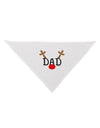 Matching Family Christmas Design - Reindeer - Dad Dog Bandana 26 by TooLoud-Dog Bandana-TooLoud-White-One-Size-Fits-Most-Davson Sales