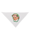 Cute Mrs Claus Face Faux Applique Dog Bandana 26-Dog Bandana-TooLoud-White-One-Size-Fits-Most-Davson Sales