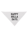 Happy Holla Days Text Dog Bandana 26 by TooLoud-Dog Bandana-TooLoud-White-One-Size-Fits-Most-Davson Sales