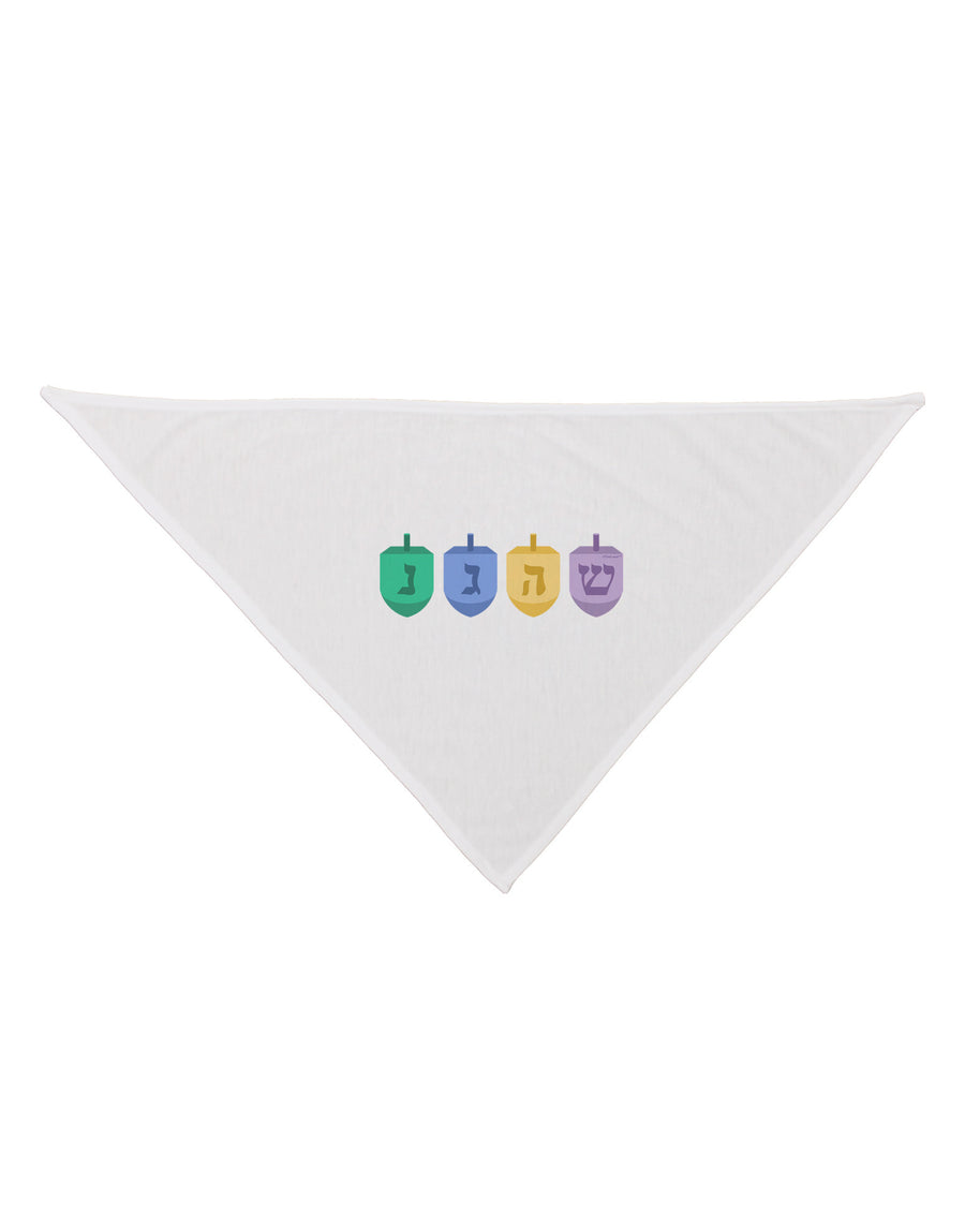 Hanukkah Dreidels Dog Bandana 26-Dog Bandana-TooLoud-White-One-Size-Fits-Most-Davson Sales