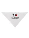 I Heart My Gamer Boyfriend Dog Bandana 26-Dog Bandana-TooLoud-White-One-Size-Fits-Most-Davson Sales