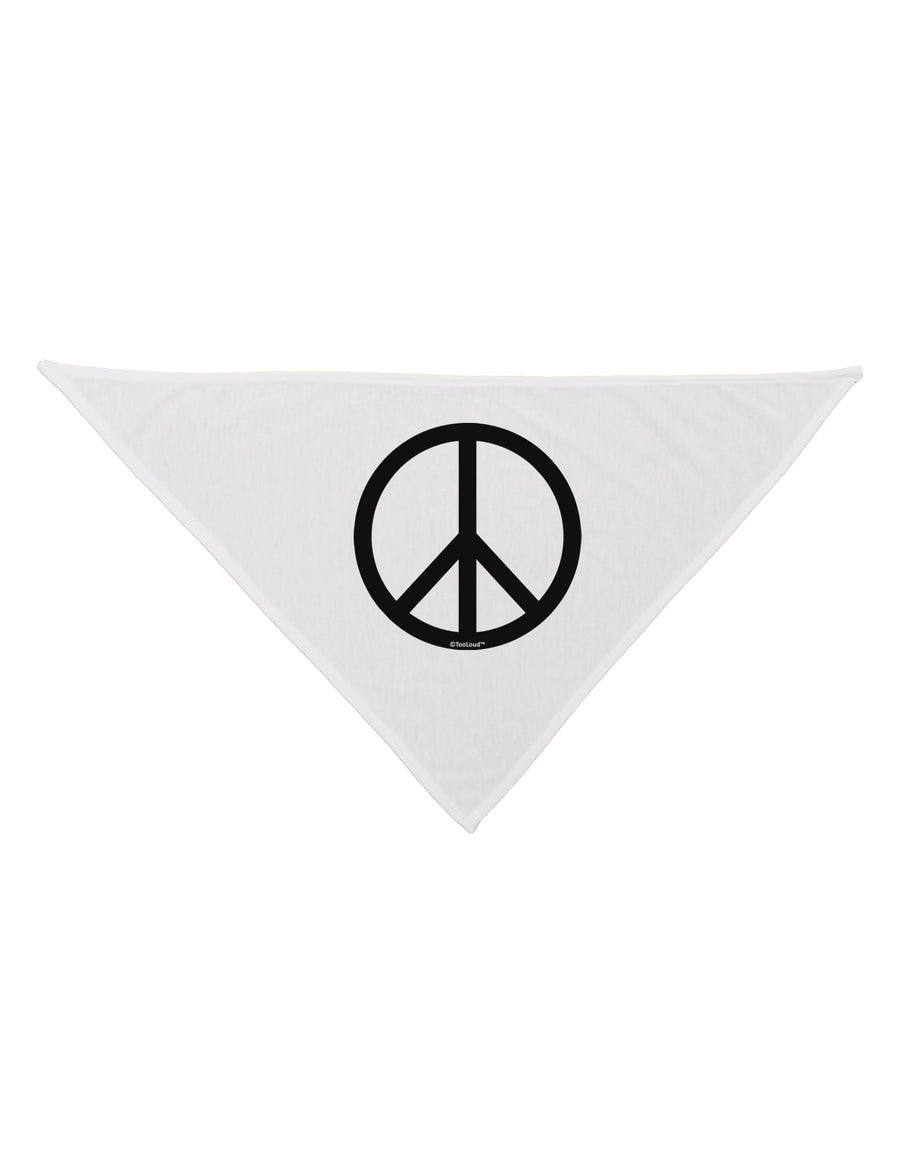 Peace Sign Symbol Dog Bandana 26-Dog Bandana-TooLoud-White-One-Size-Fits-Most-Davson Sales