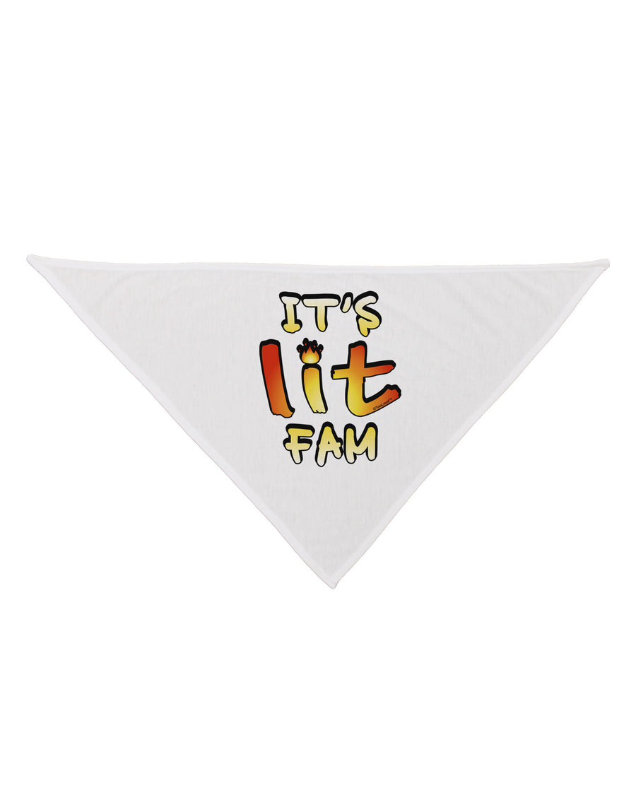 It's Lit Fam Dog Bandana 26-Dog Bandana-TooLoud-White-One-Size-Fits-Most-Davson Sales