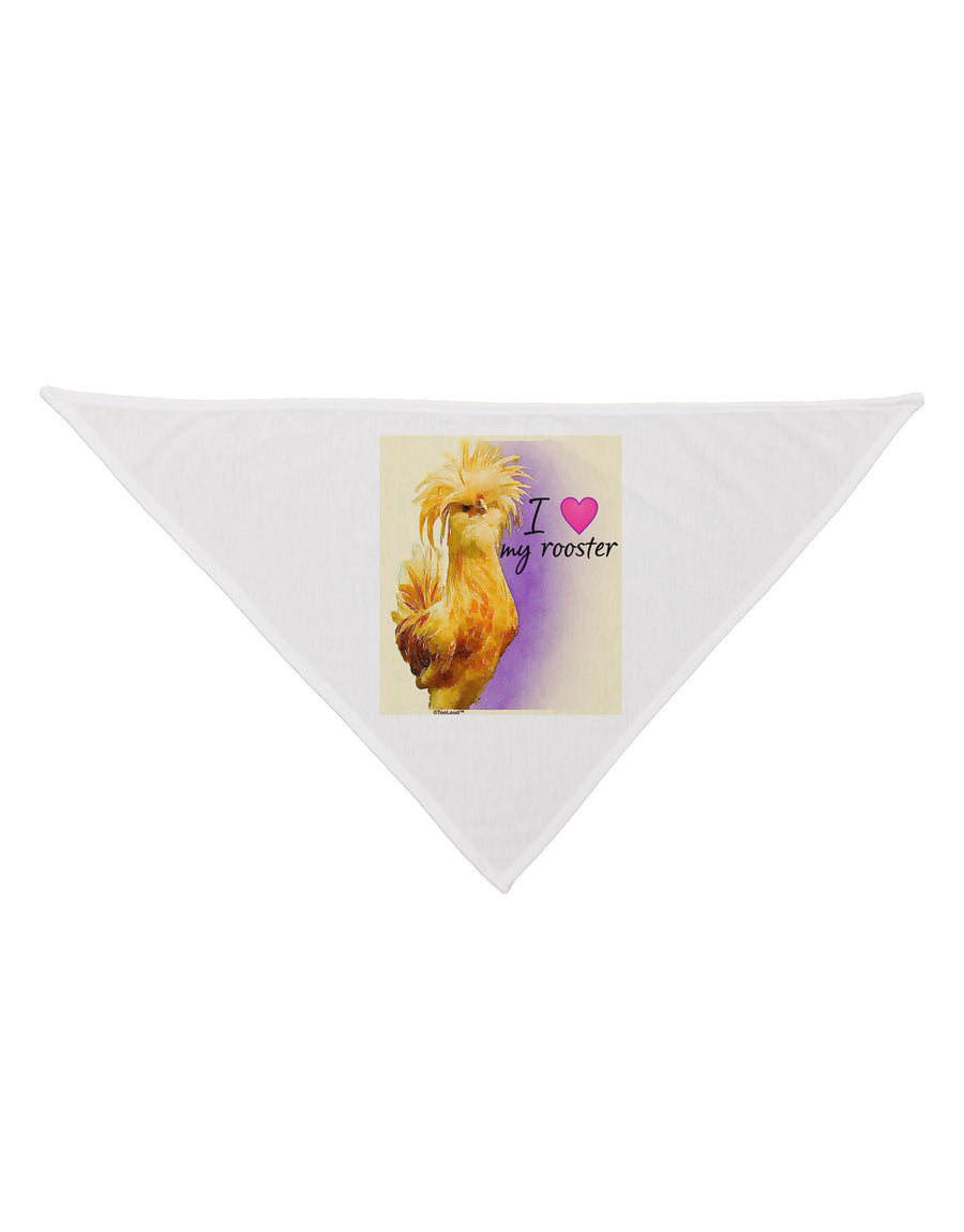 I Heart My Rooster Dog Bandana 26"-Dog Bandana-TooLoud-White-One-Size-Fits-Most-Davson Sales