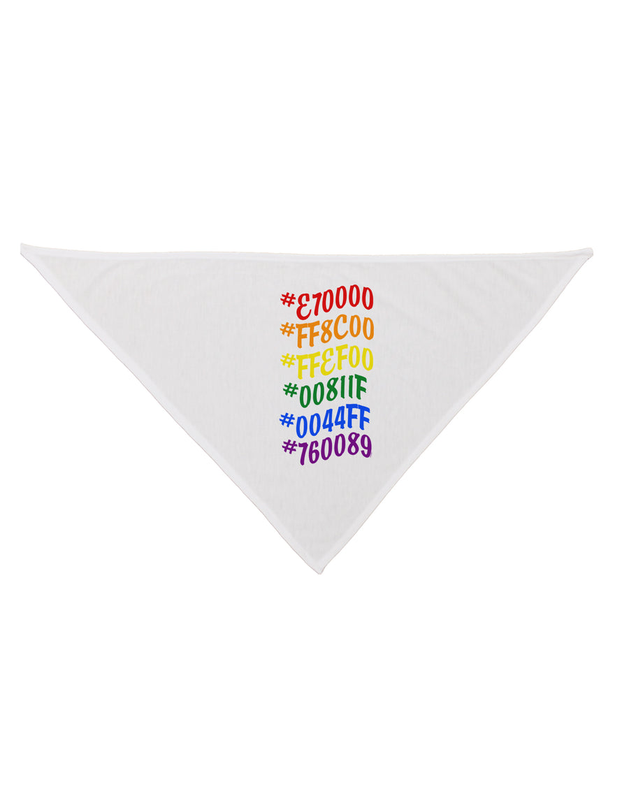 TooLoud Pride Flag Hex Code Dog Bandana 26 Inch-Dog Bandana-TooLoud-White-One-Size-Fits-Most-Davson Sales