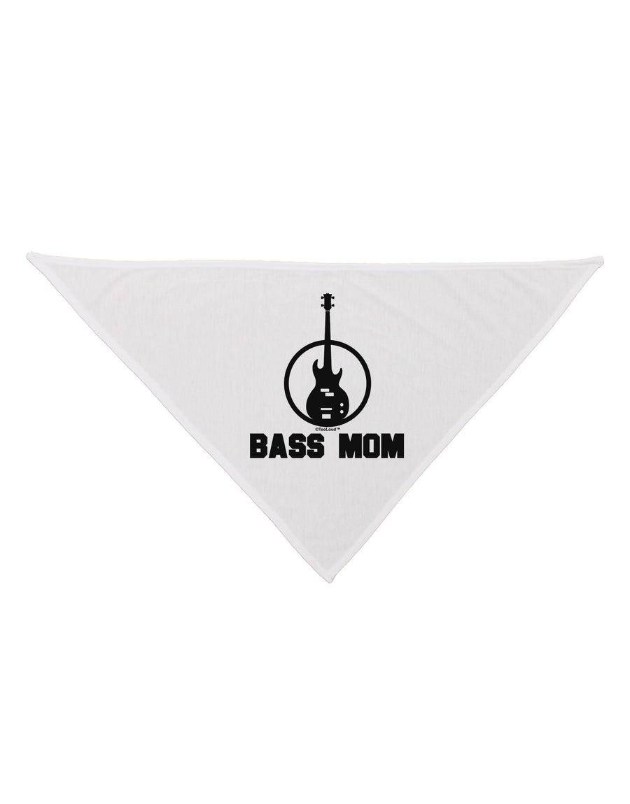 Bass Mom - Mother's Day Design Dog Bandana 26"-Dog Bandana-TooLoud-White-One-Size-Fits-Most-Davson Sales