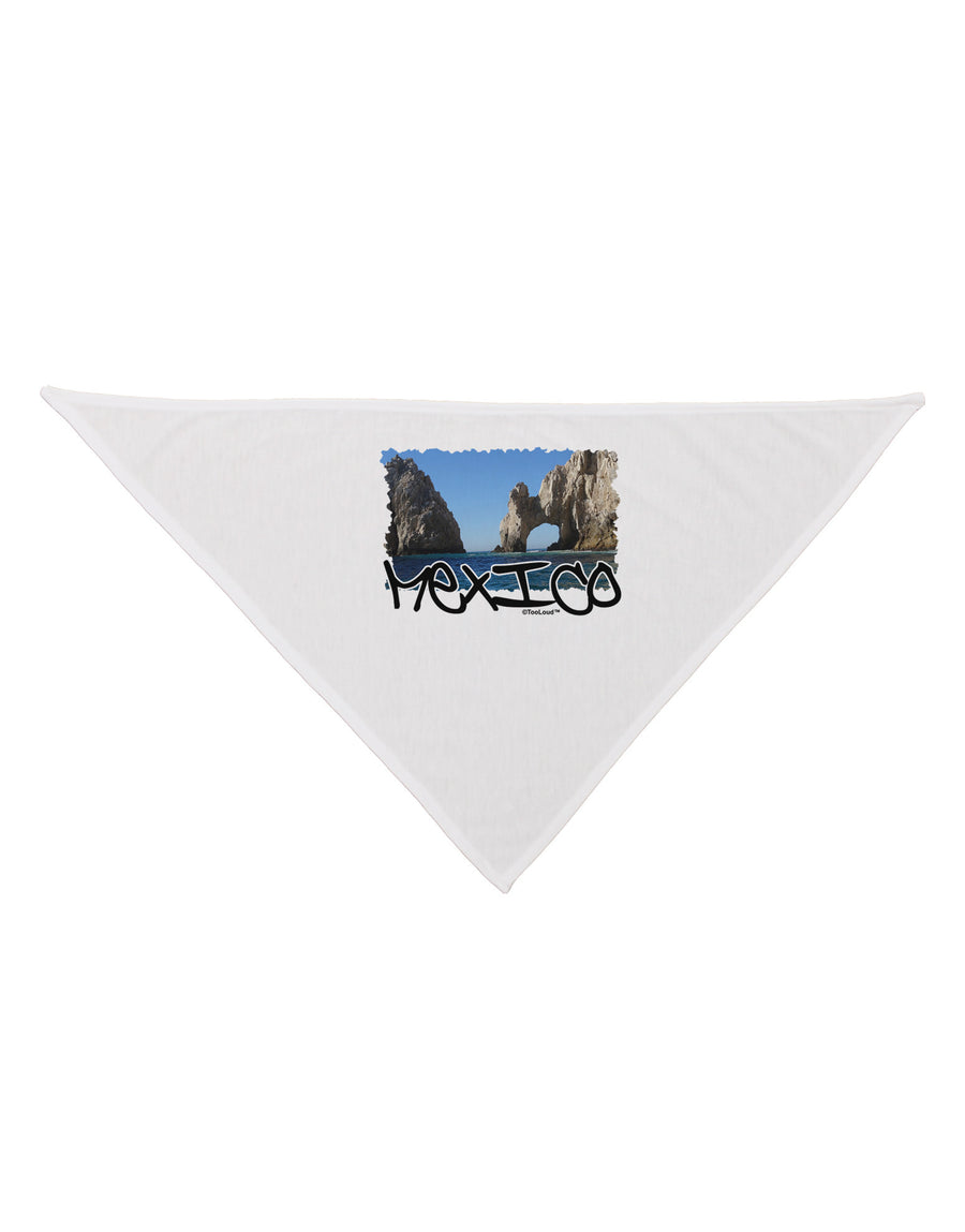 Mexico - Islands Cut-out Dog Bandana 26"-Dog Bandana-TooLoud-White-One-Size-Fits-Most-Davson Sales