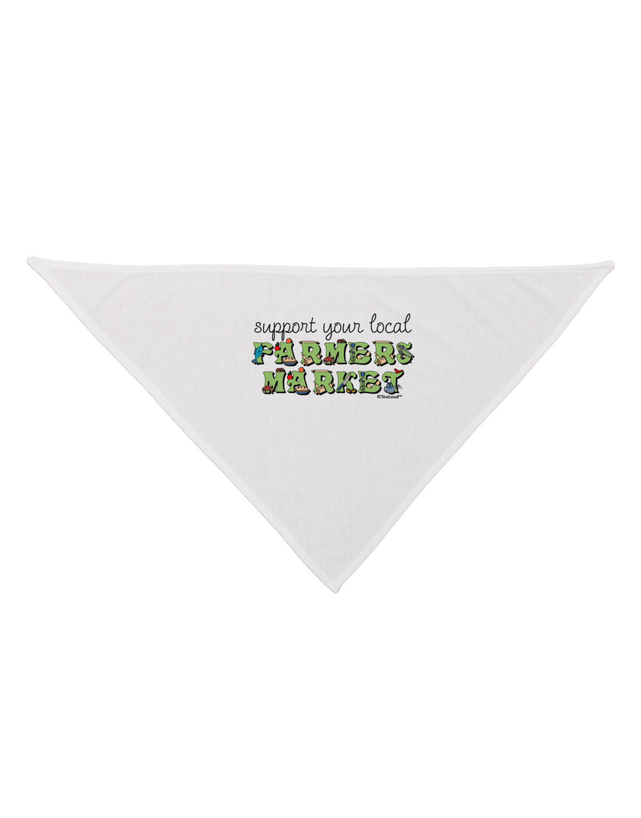 Support Your Local Farmers Market - Color Dog Bandana 26-Dog Bandana-TooLoud-White-One-Size-Fits-Most-Davson Sales