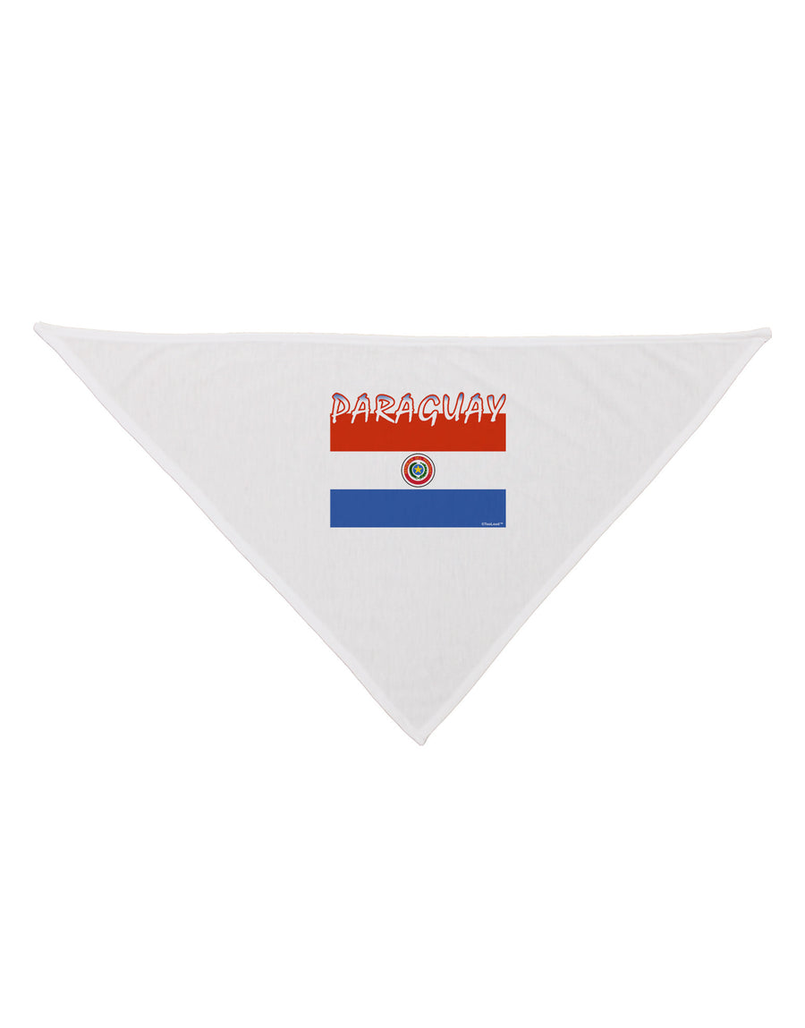 Paraguay Flag Dog Bandana 26-Dog Bandana-TooLoud-White-One-Size-Fits-Most-Davson Sales