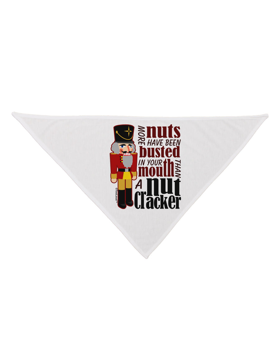 More Nuts Busted - Your Mouth Dog Bandana 26&#x22; by-Dog Bandana-TooLoud-White-One-Size-Fits-Most-Davson Sales