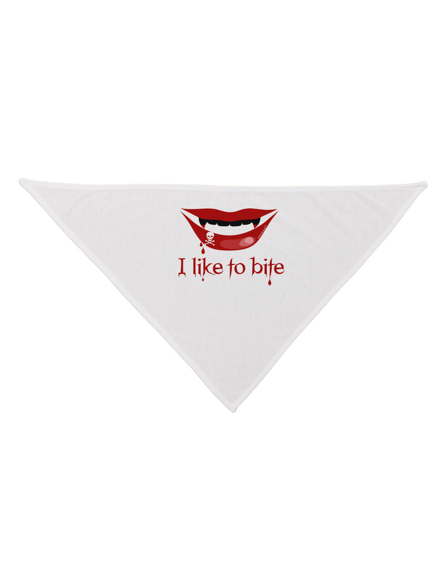 Like to Bite Dog Bandana 26-Dog Bandana-TooLoud-White-One-Size-Fits-Most-Davson Sales