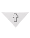 Simple Cross Design Glitter - Silver Dog Bandana 26 by TooLoud-Dog Bandana-TooLoud-White-One-Size-Fits-Most-Davson Sales