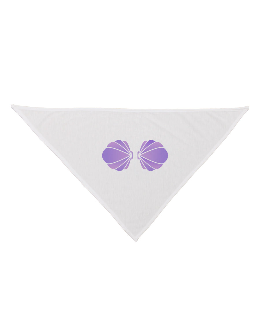 Easy Mermaid Costume Purple Shells - Halloween Dog Bandana 26-Dog Bandana-TooLoud-White-One-Size-Fits-Most-Davson Sales