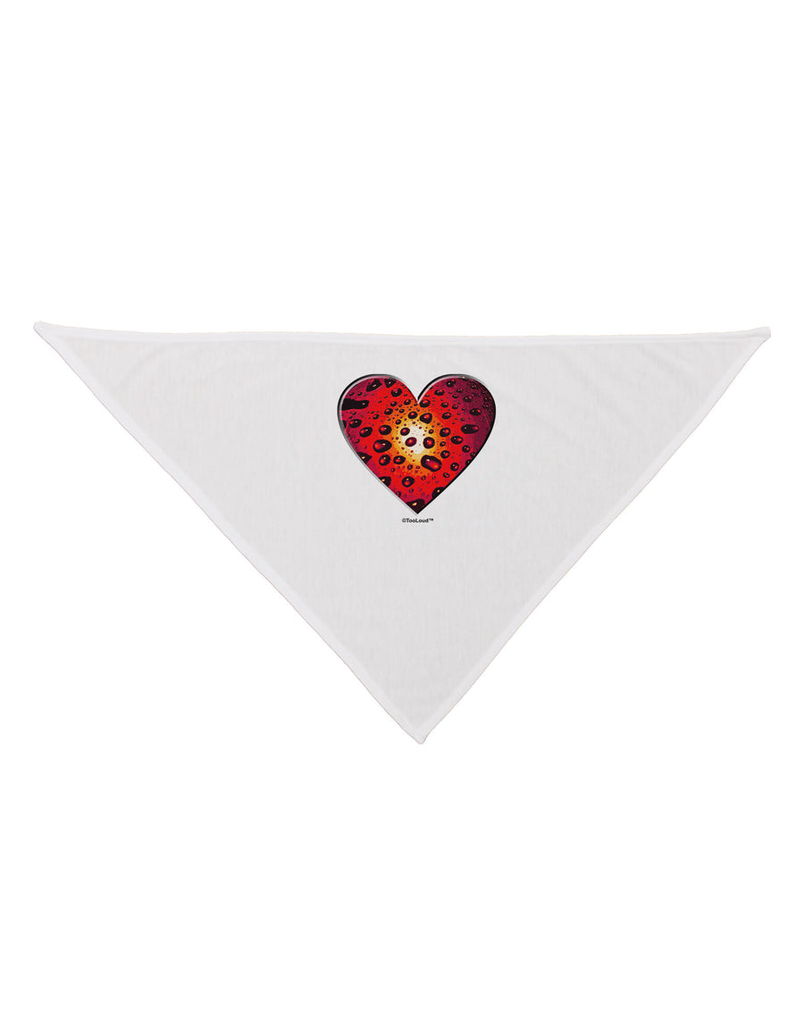Water Droplet Heart Red Dog Bandana 26 by TooLoud-Dog Bandana-TooLoud-White-One-Size-Fits-Most-Davson Sales
