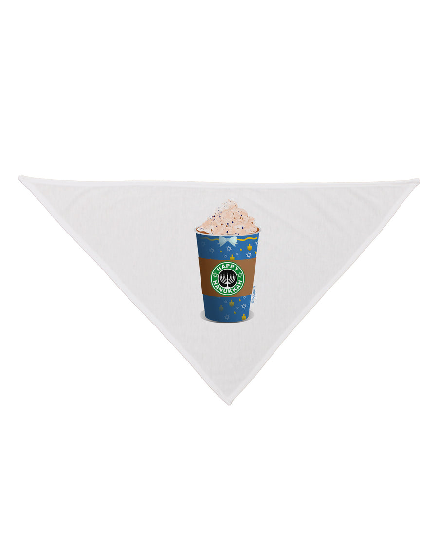 Happy Hanukkah Latte Cup Dog Bandana 26-Dog Bandana-TooLoud-White-One-Size-Fits-Most-Davson Sales