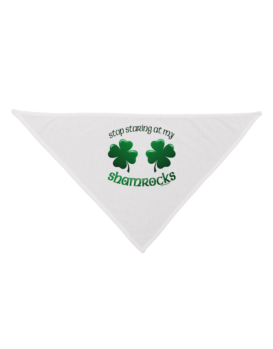 Stop Staring At My Shamrocks Dog Bandana 26-Dog Bandana-TooLoud-White-One-Size-Fits-Most-Davson Sales