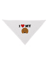 I Heart My - Cute Doxie Dachshund Dog Dog Bandana 26 by TooLoud-Dog Bandana-TooLoud-White-One-Size-Fits-Most-Davson Sales