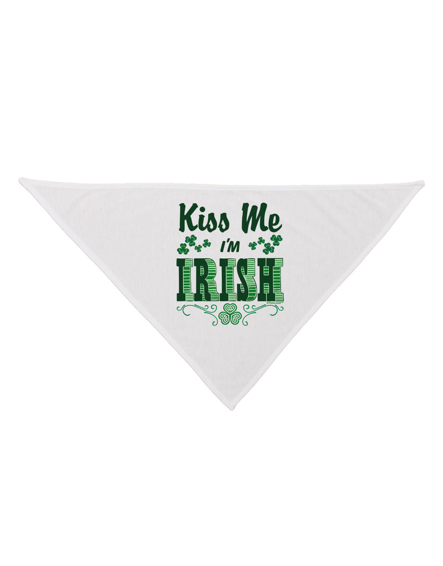 Kiss Me I'm Irish St Patricks Day Dog Bandana 26-Dog Bandana-TooLoud-White-One-Size-Fits-Most-Davson Sales