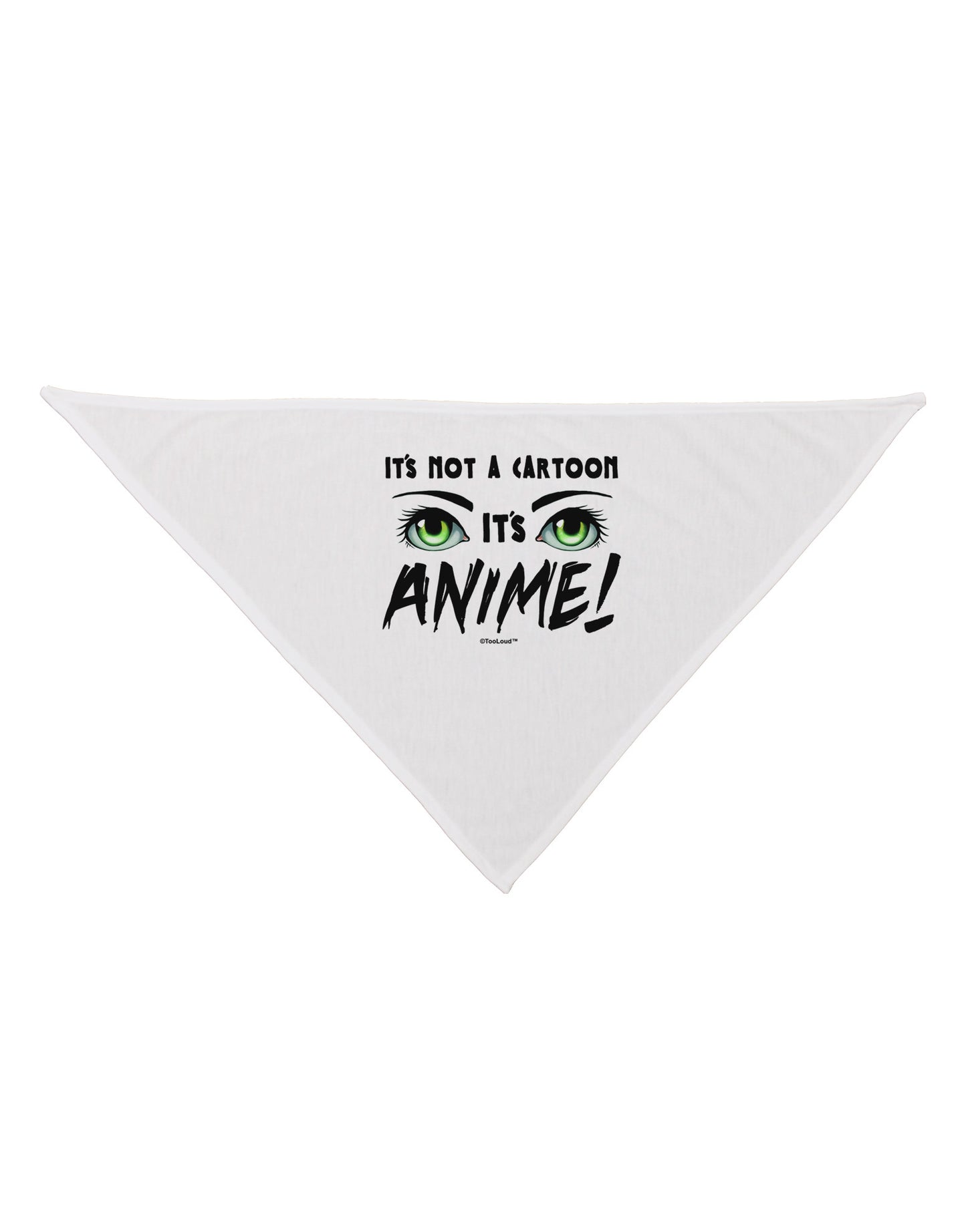 Not A Cartoon Eyes Green Dog Bandana 26-Dog Bandana-TooLoud-White-One-Size-Fits-Most-Davson Sales
