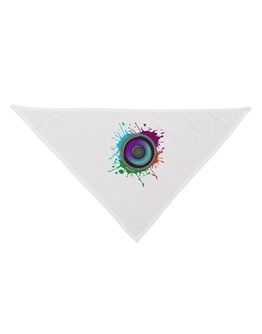 Paint Splatter Speaker Dog Bandana 26-Dog Bandana-TooLoud-White-One-Size-Fits-Most-Davson Sales