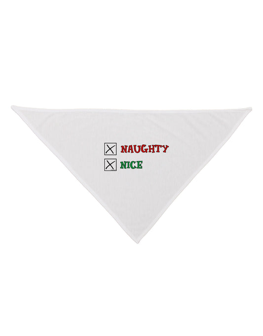 Naughty or Nice Christmas - Naughty and Nice Dog Bandana 26-Dog Bandana-TooLoud-White-One-Size-Fits-Most-Davson Sales